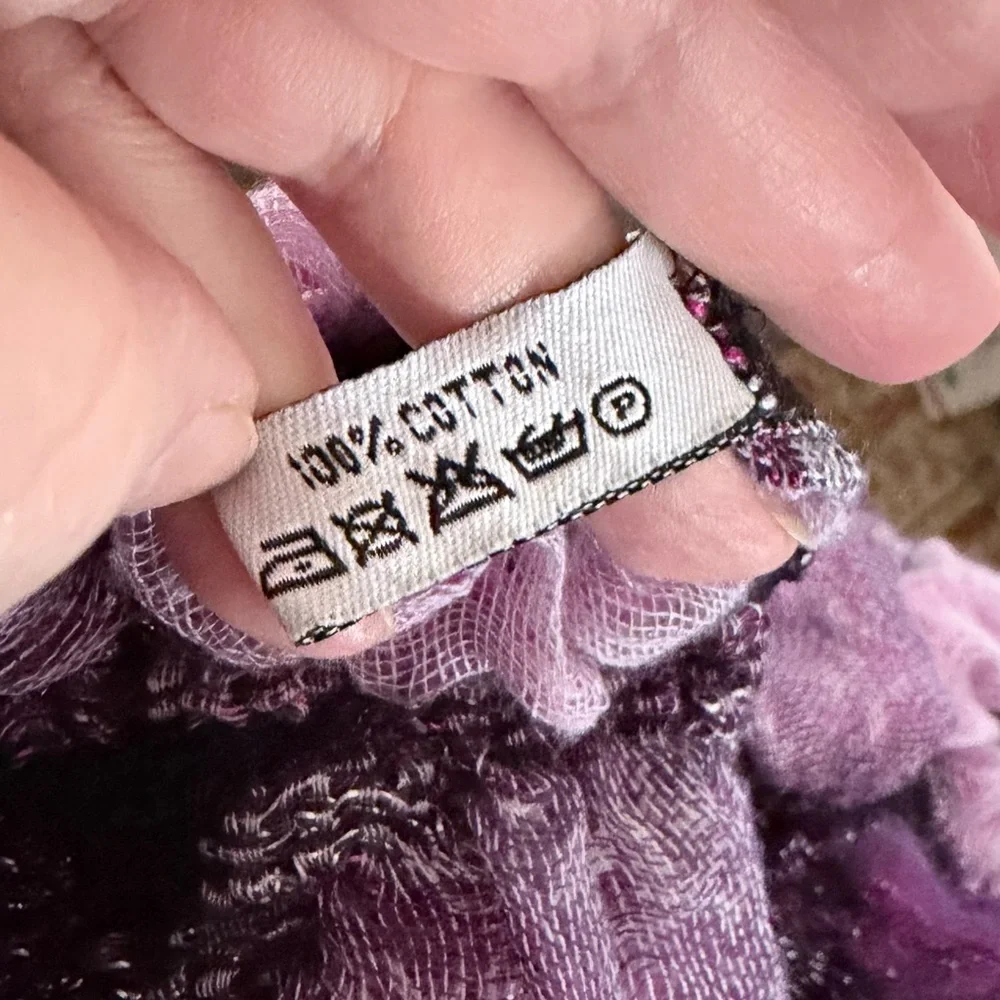 Luxurious Purple Art  Scarf with real fur